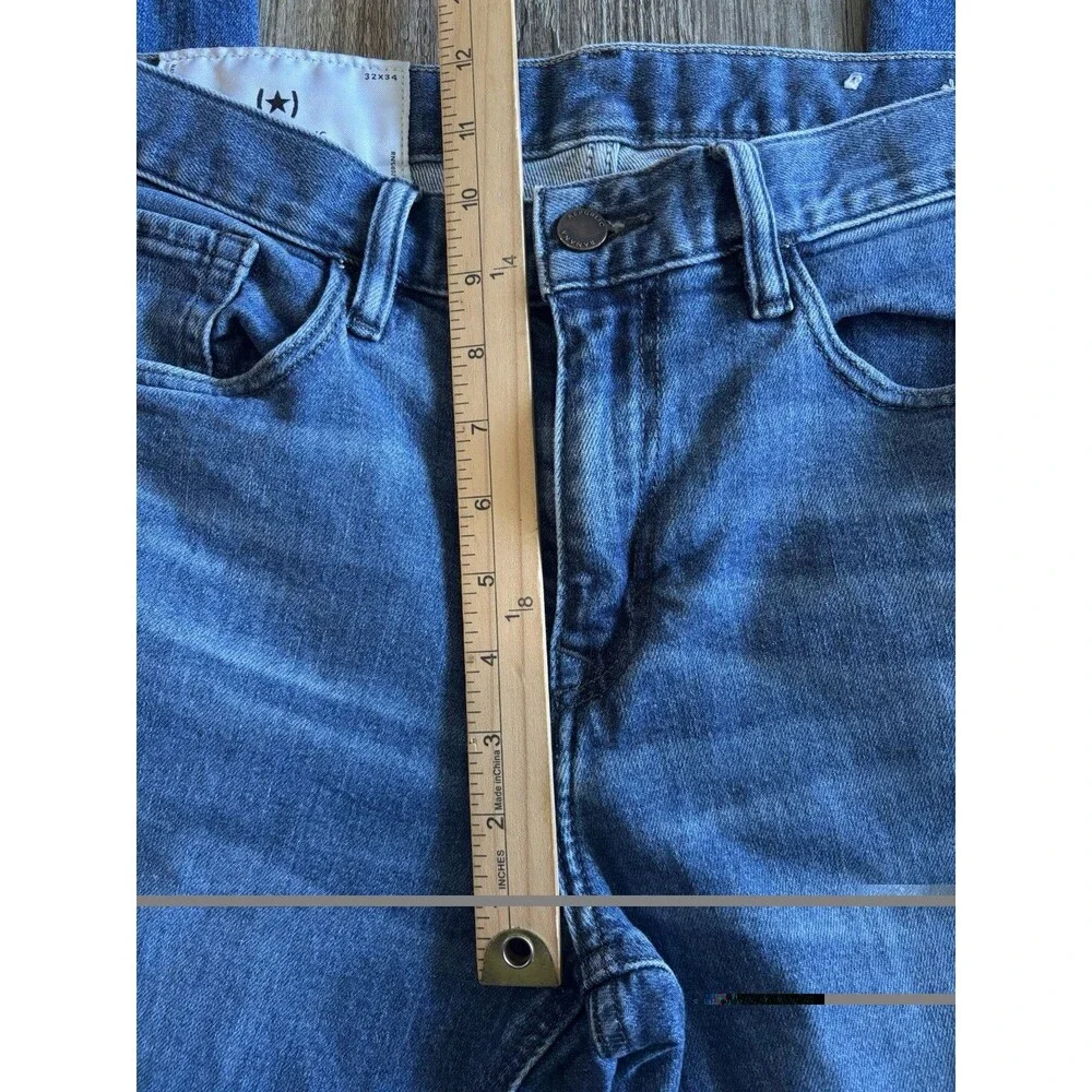Banana Republic Straight Fit Medium Wash Blue Denim Jeans Men's Size 32 X 34